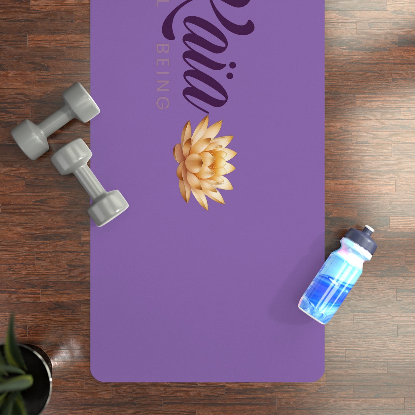 Rubber Yoga Mat with Lotus Flower - Mindfulness & Wellbeing